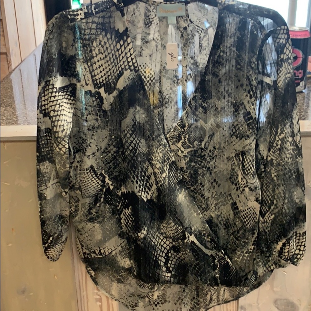 Veronica M Snakeskin Top